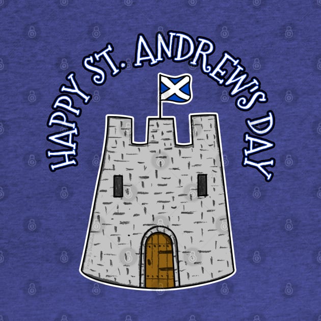 St Andrew's Day Castle Scottish Flag Scotland by doodlerob
